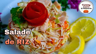 Recette facile de SALADE de RIZ au JAMBON de volaille [upl. by Wolgast350]