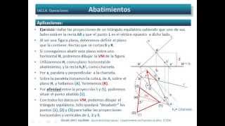 Abatimientos Abatimiento de un plano oblicuo Resolución de figuras planas Diédrico Directo [upl. by Freeman]