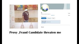 Proxy Candidate threaten me  Online Proxy Interview  Exposing the fraud [upl. by Neetsyrk878]