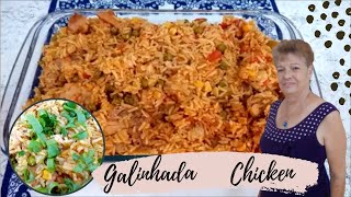 GALINHADA FEITA COM ARROZ  FÁCIL E DELICIOSA  USAMOS UM FRANGO INTEIRO  Chicken and Rice [upl. by Kenna]