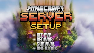 Minecraft survival setup  free setup with bedwar pvp survival tntrun  download free [upl. by Eugenides]