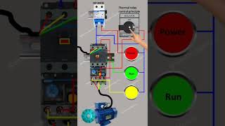 Dol starter Thermal relay control principal  Electricalgenius [upl. by Appel]