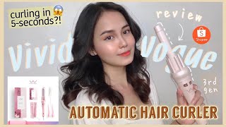 Vivid amp Vogue Automatic Hair Curler review 3rd generation  Sherlyn Pacuan [upl. by Arag]