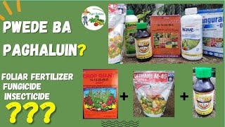 Pwede bang paghaluin ang Foliar Fertilizer Insecticide at FungicideCompatibility [upl. by Brightman]