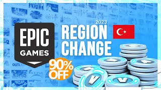 How To Change Epic Games Region To Turkey  Cheapest Games amp Vbucks [upl. by Sonitnatsnok]