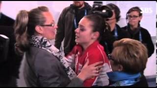 Russian judge hugs Russian gold medalist skater she judged [upl. by Ellynad842]