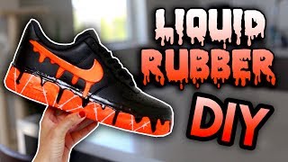 HOW TO LIQUID RUBBER YOUR SHOES PERMANENTLY  CHANGE SOLE COLOR FULL CUSTOM DIY [upl. by Cissej]