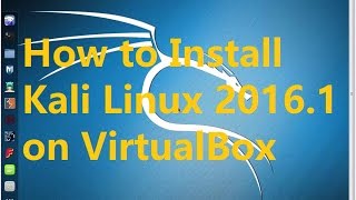 How to Install Kali Linux 20161 Rolling Edition [upl. by Langer90]