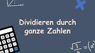 Dividieren durch ganze Zahlen [upl. by Akitahs]