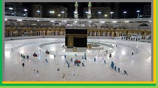 knowledge  Sanitation workers  disinfect the area around the Kaaba [upl. by Barina234]