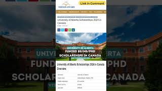 Study in Canada with University of Alberta Scholarships shorts [upl. by Dodd709]