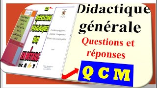 QCM AVEC REPONSE DE LA DIDACTIQUE GENERALE EN EPS 1ére PARTIE [upl. by Arhas648]