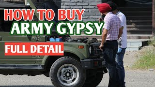 Army Gypsy  Army gypsy auction  How to buy Army Gypsy  inder i rider [upl. by Packton]