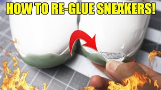 HOW TO REGLUE SNEAKERS TUTORIAL [upl. by Oys]