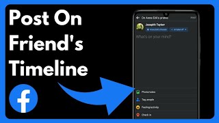 How To Post On Someones Timeline On Facebook  Easy Method 2024 [upl. by Kass]