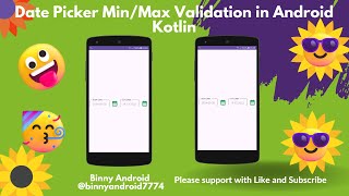 start date end date validation calendar in android kotlin [upl. by Ateikan]