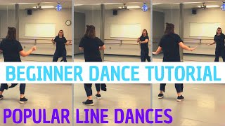 Popular Line Dances BEGINNER DANCE TUTORIAL Cupid Shuffle Wobble ChaCha Slide  StepbyStep [upl. by Eneli]