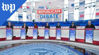 The second Republican primary debate in 3 minutes [upl. by Lloyd]