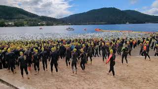 Départ du triathlon distance olympique de Gérardmer 2024 [upl. by Zoller943]