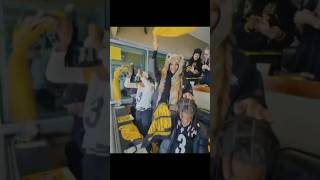 Ciara waving her Terrible Towel after Russell Wilson amp The Steelers defeated Cleveland Browns [upl. by Sell]