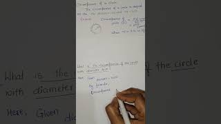 Circumference of circle Maths Resolution short youtubeshort math mathsshortfeeds [upl. by Nylitsirk]