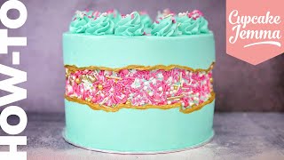 Full FAULT LINE CAKE Decoration Tutorial  Cupcake Jemma [upl. by Balbinder809]