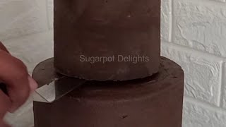 Stack a 2 tier cake with me shorts Cake Decorating Tutorials  Sugarpot Delights [upl. by Assyn]