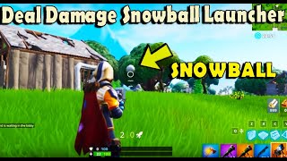 Deal damage to opponents with snowball launcher  Winterfest Challenges Fortnite Battle Royal [upl. by Aneekat]