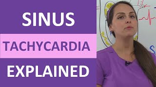 Sinus Tachycardia ECG Nursing Treatment Causes Symptoms NCLEX Cardiac Review [upl. by Grier]