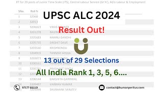 UPSC ALC Result is OUT 2024 [upl. by Adehsar643]