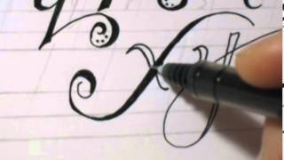 Fancy Cursive Writing  How To Write ABC in Fancy Letters [upl. by Eivlys]