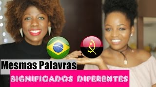 BRASIL Vs ANGOLA Diferenças no português ft Samara Indi [upl. by Analli]