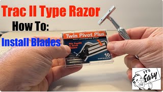 Gillette Trac II Type Razor Blade Install [upl. by Monika]