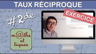 EXERCICE  Calculer un taux dévolution réciproque  Seconde [upl. by Tench]