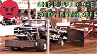 She Ripped The Body Off Modified 4x4 Pulling Trucks Buck Motorsports Park [upl. by Fattal]