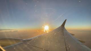 Delta Air Lines Flight  SDQJFK Take off and Sun Rise  DL1942 [upl. by Avelin]