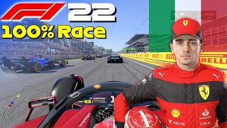 F1 22  100 Race Monza Italy in Leclercs Ferrari [upl. by Clarhe]