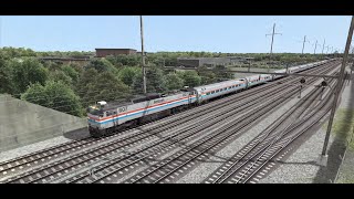 Train Simulator Classic Amtrak GE E60CP 607 Powers 18Car Clocker Service Through Princeton Junction [upl. by Elimac]