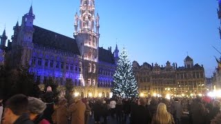 Christmas Brussels marché de Noel Bruxelles kerstmarkt Brussel Weinnachten in Brussel [upl. by Esinev729]