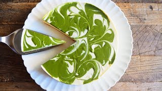 抹茶マーブルレアチーズケーキMatcha unbaked cheesecake [upl. by Leahcimsemaj]