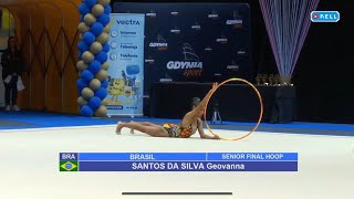 Geovanna Santos  Hoop Final  Gdynia Rhythmic Stars 2024 [upl. by Neirda]