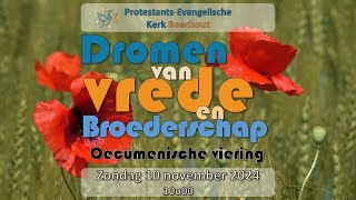 Oecumenische Vredesviering Boechout 10 november 2024 [upl. by Marilin]