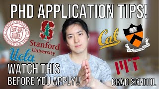 PhD Application Tips that got me into Stanford Berkeley MIT etc COMPREHENSIVE [upl. by Liddy]