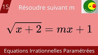 Équation irrationnelle avec paramètre [upl. by Boff]