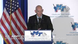 LTG Huber remarks at Mattis MTSU Daniels Center event [upl. by Kahlil]