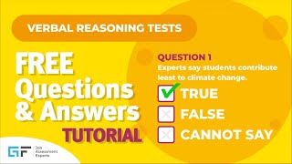 Verbal Reasoning Test Practice Questions and Answers 202425  5 FULLY Worked Solutions [upl. by Honora]