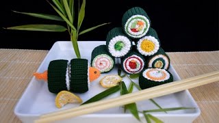 Sushi crochet Food HÄKELN 寿司 [upl. by Banerjee]