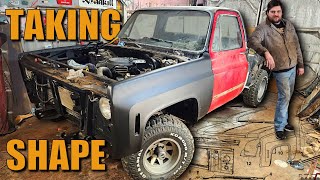 Chevy K10 Stepside Sport Gets Doors and Fenders MAJOR Progress [upl. by Nerita]