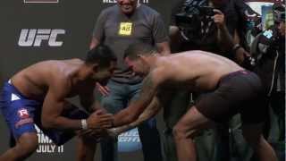 UFC Munoz vs Weidman Staredown [upl. by Raimund257]