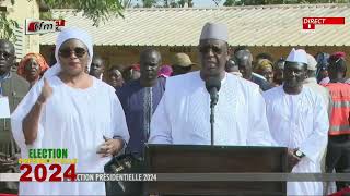 Elections presidentielles 2024  Vote et réaction du Président Macky Sall en compagnie de sa femme [upl. by Ingaborg]